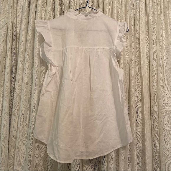 H&M White Linen Blend Blouse - Picture 3 of 5